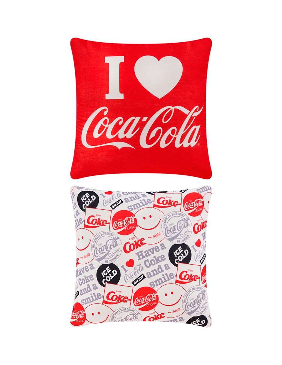 Cojín decorativo Providencia Reversible Love Coca-Cola
