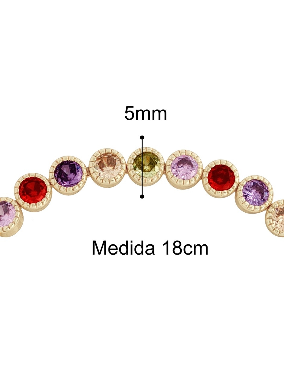 Pulsera con Zirconia 18 K 6