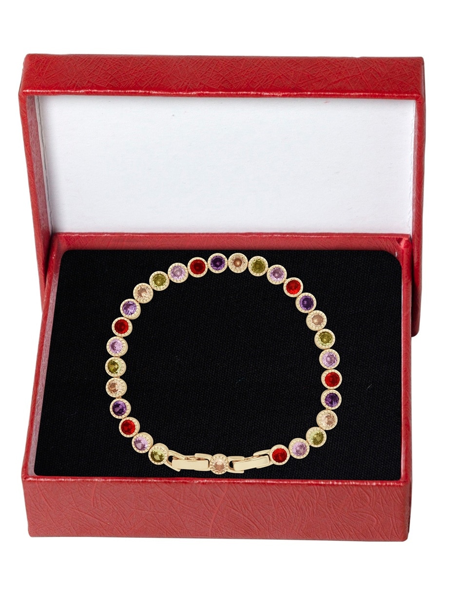 Pulsera con Zirconia 18 K 4