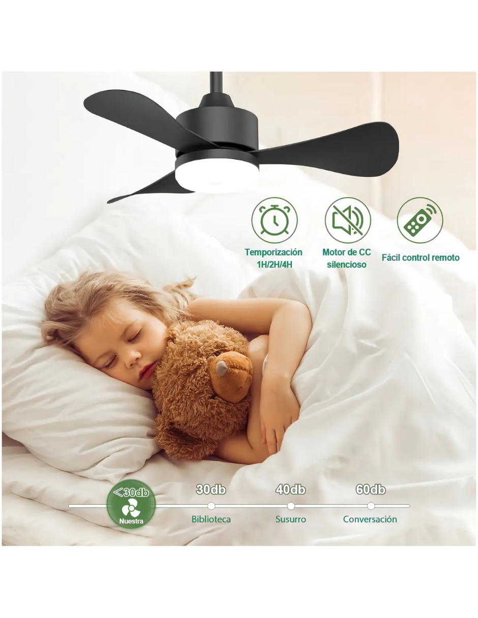 Ventilador de techo con control remoto 6 velocidades 2