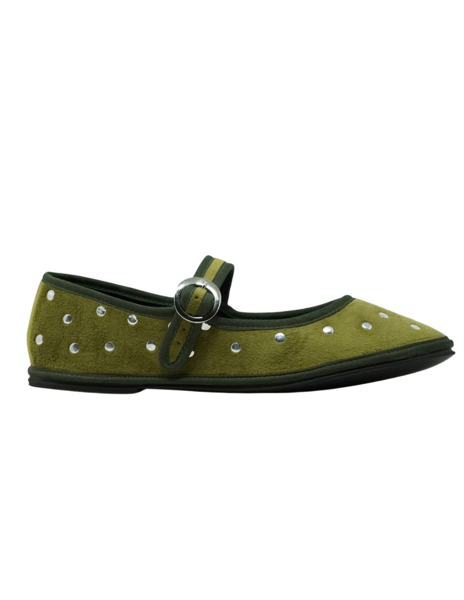 Balerina lunar terciopelo de piel para mujer 4