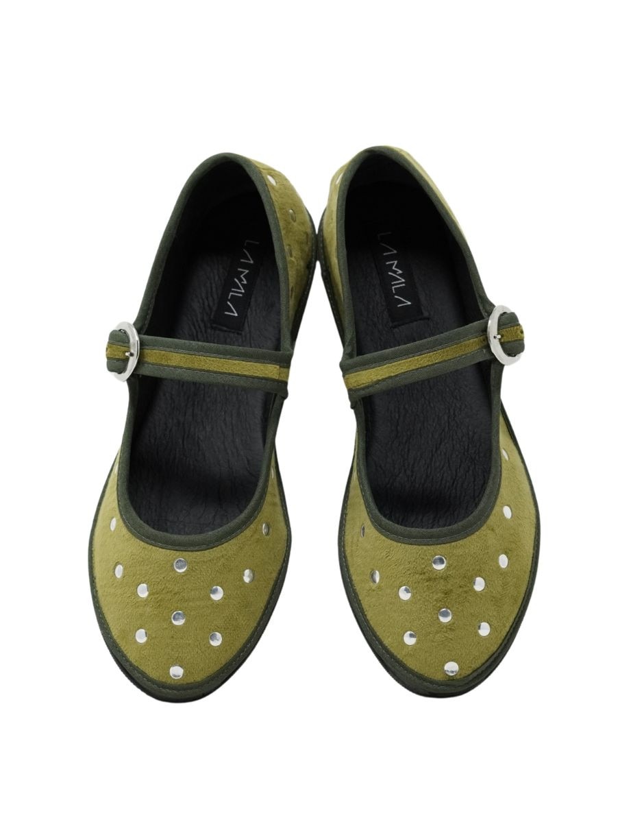 Balerina lunar terciopelo de piel para mujer 7