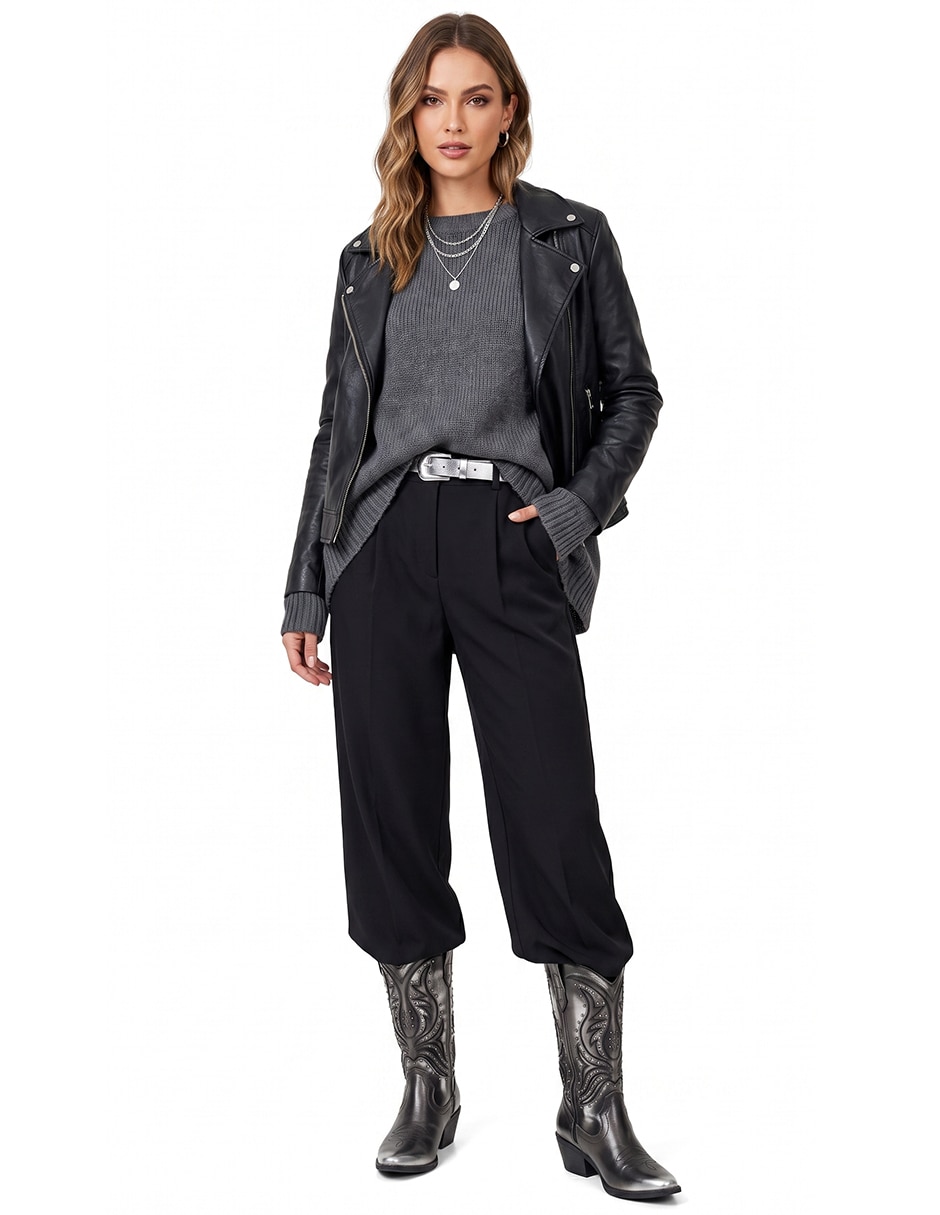 Bota cowboy abajo de la rodilla kuali para mujer 3