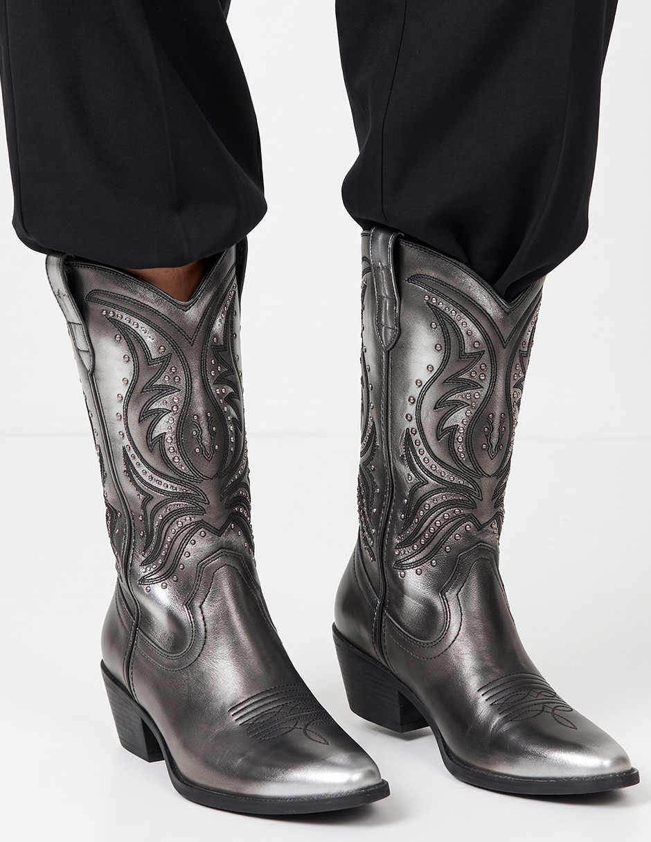 Bota cowboy abajo de la rodilla kuali para mujer 6