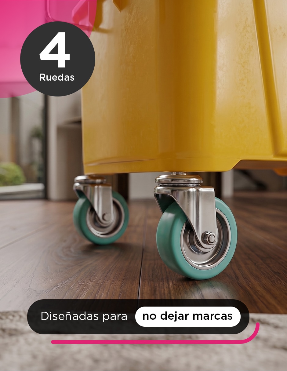 Set botes basura Carrito Exprimidor de Limpieza Fraser Amarillo de plástico 7