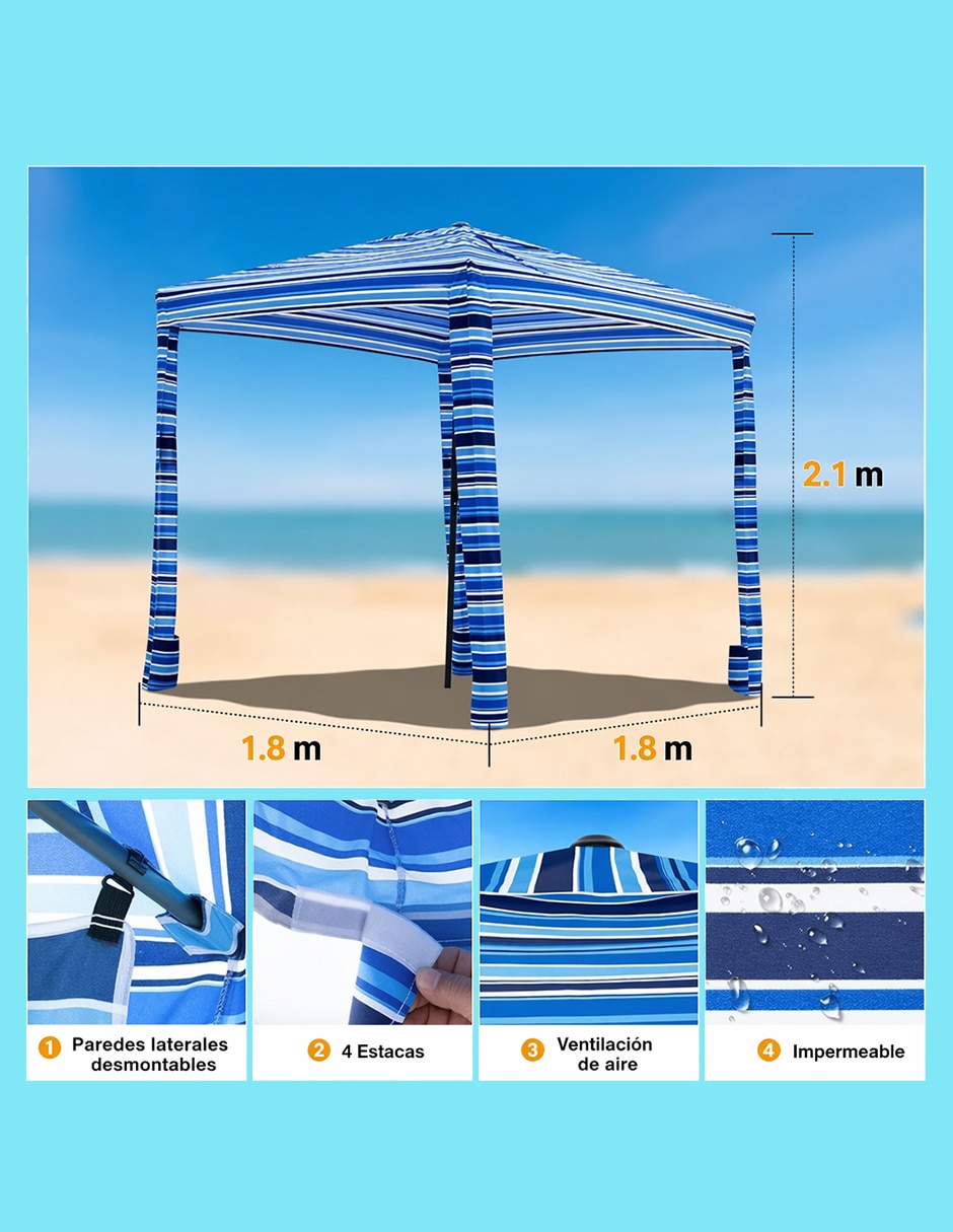 Carpa ancho 183 cm x largo 183 cm 11