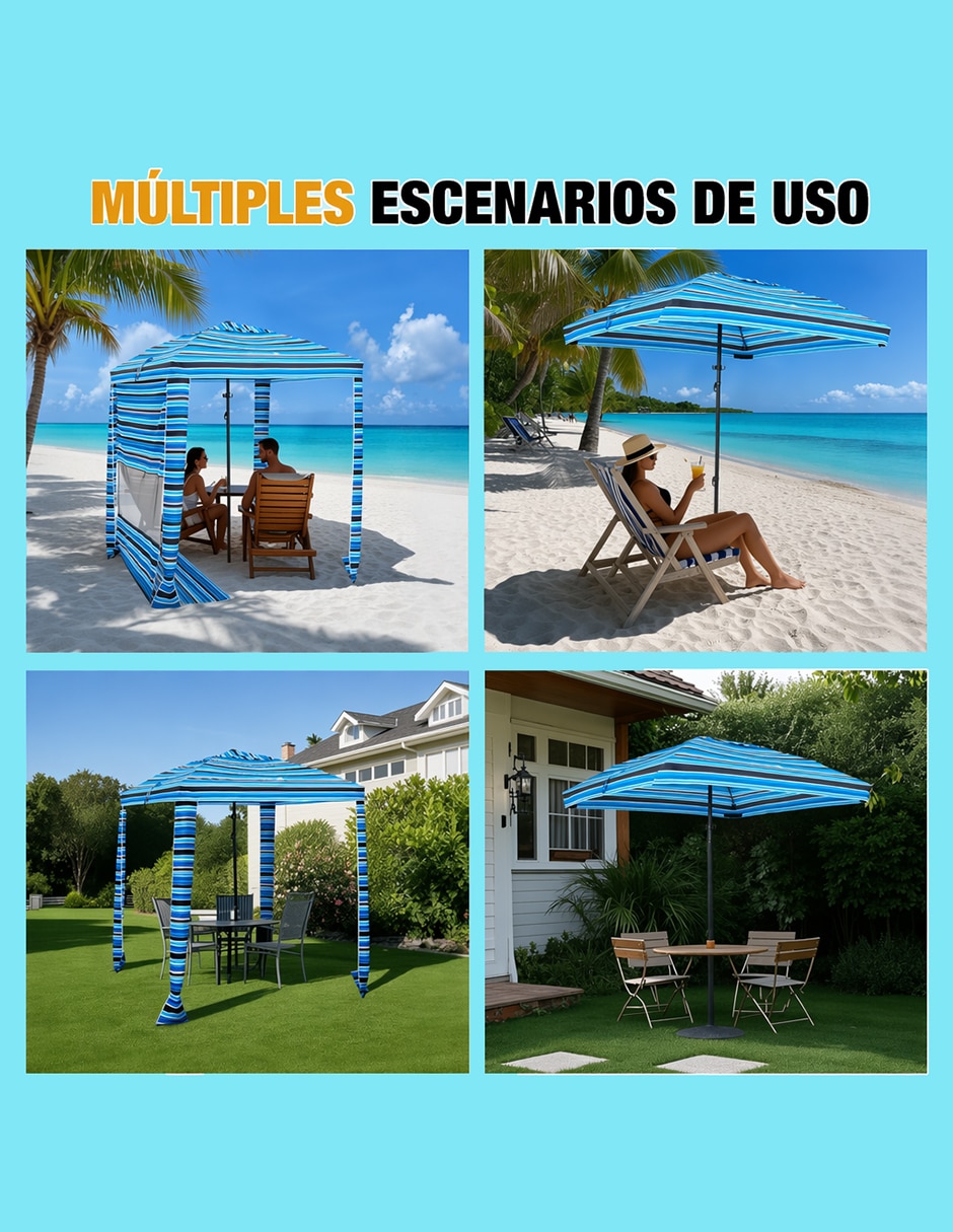 Carpa ancho 183 cm x largo 183 cm 4