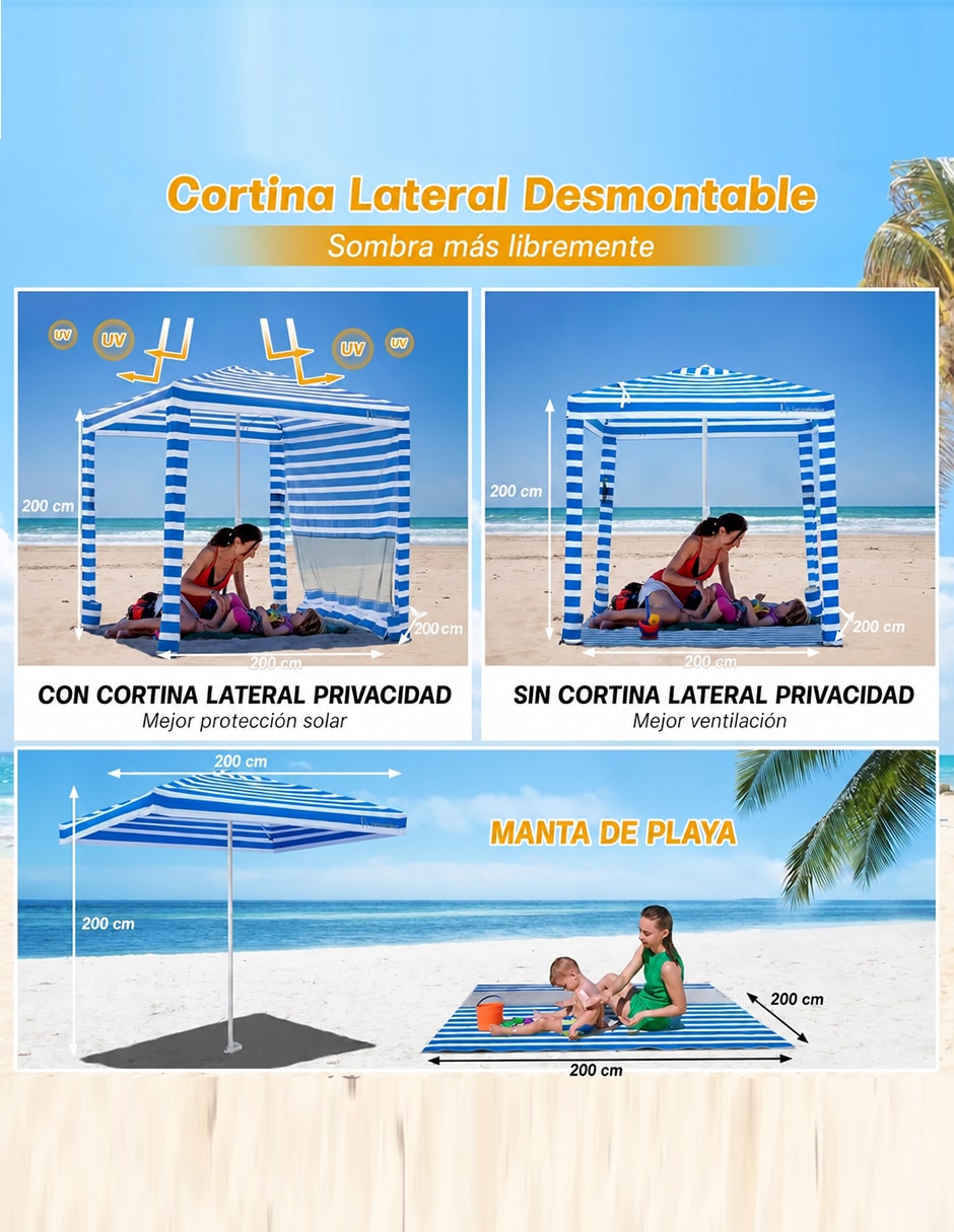 Carpa Grandekor ancho 1.83 x largo 1.83