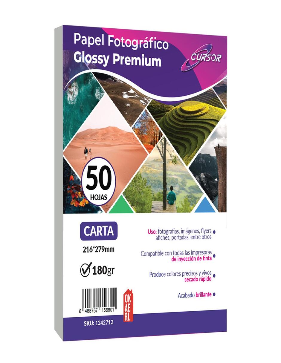 Papel fotográfico Carta Glossy Papel fotográfico Carta Glossy