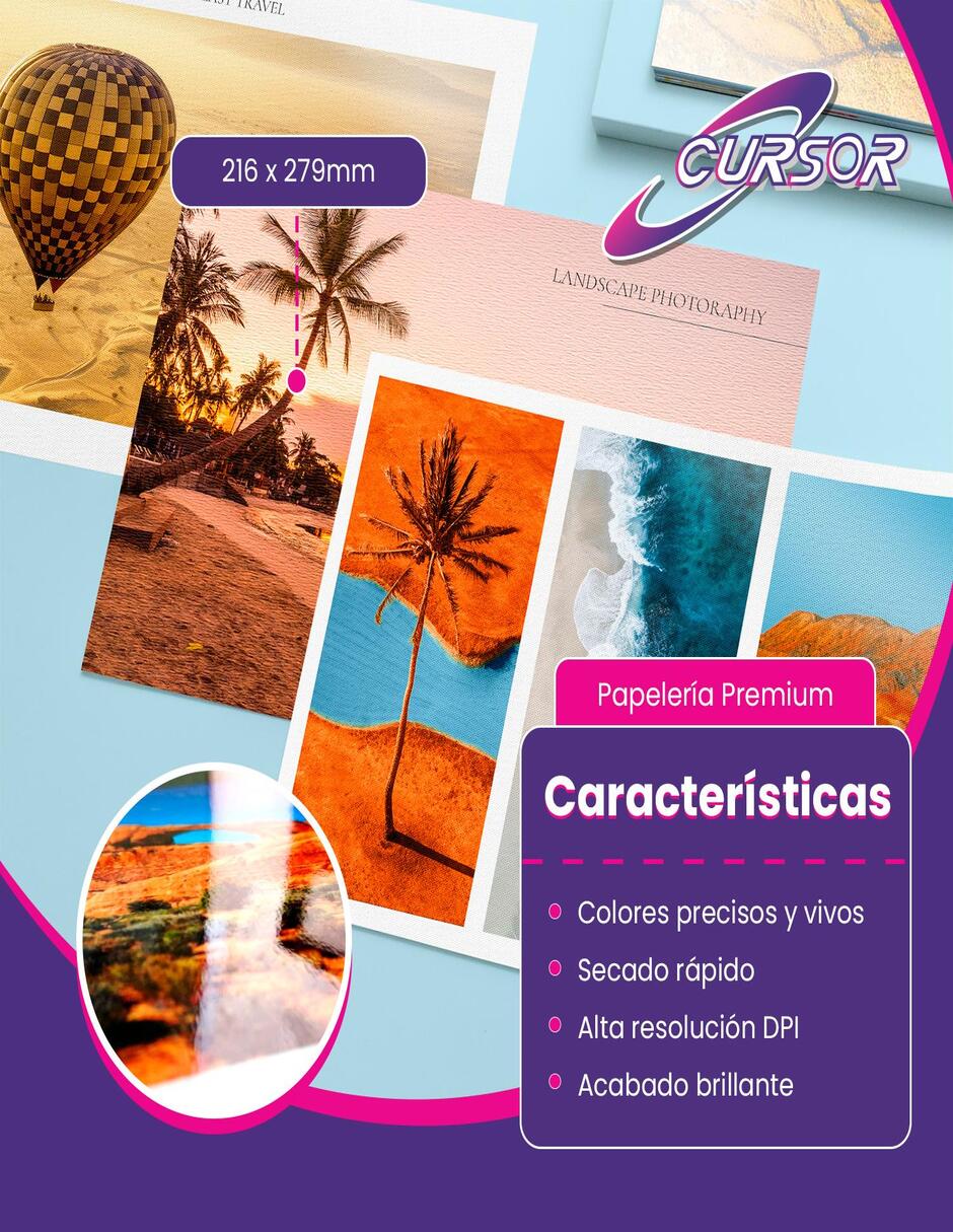 Papel fotográfico Carta Glossy 3
