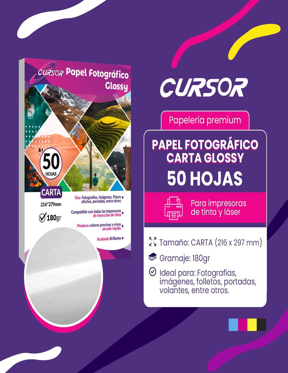 Papel fotográfico Carta Glossy 2