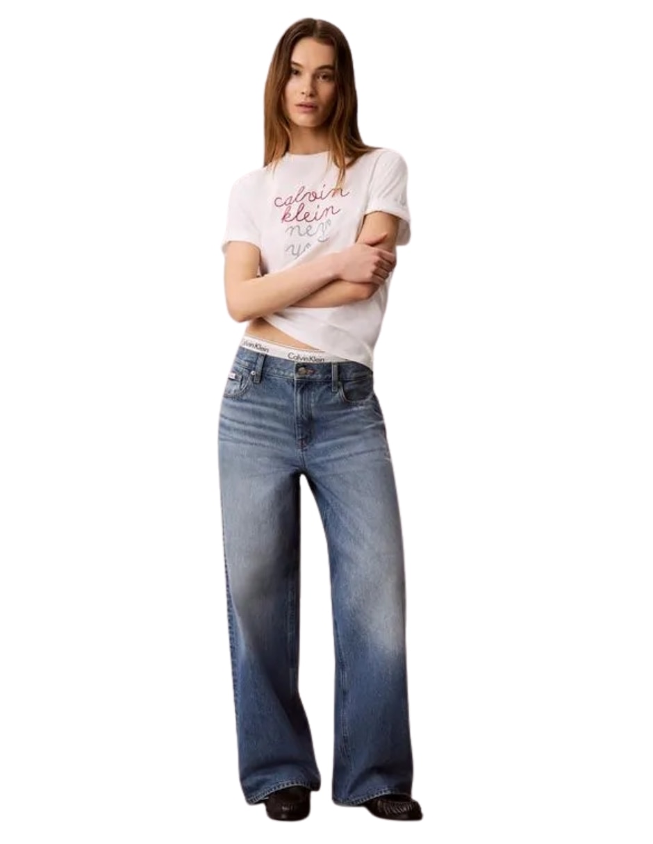 Playera manga corta cuello redondo mujer