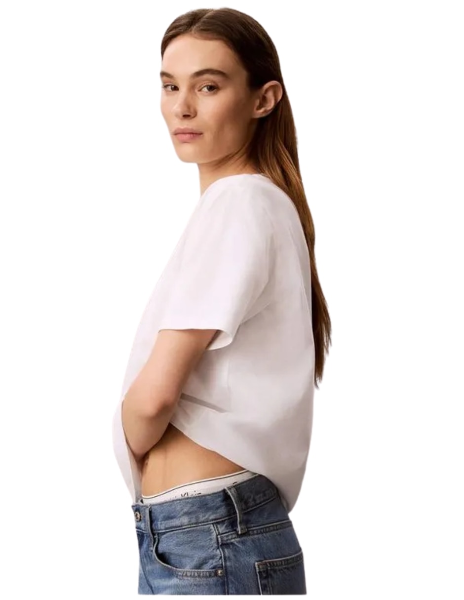 Playera manga corta cuello redondo mujer
