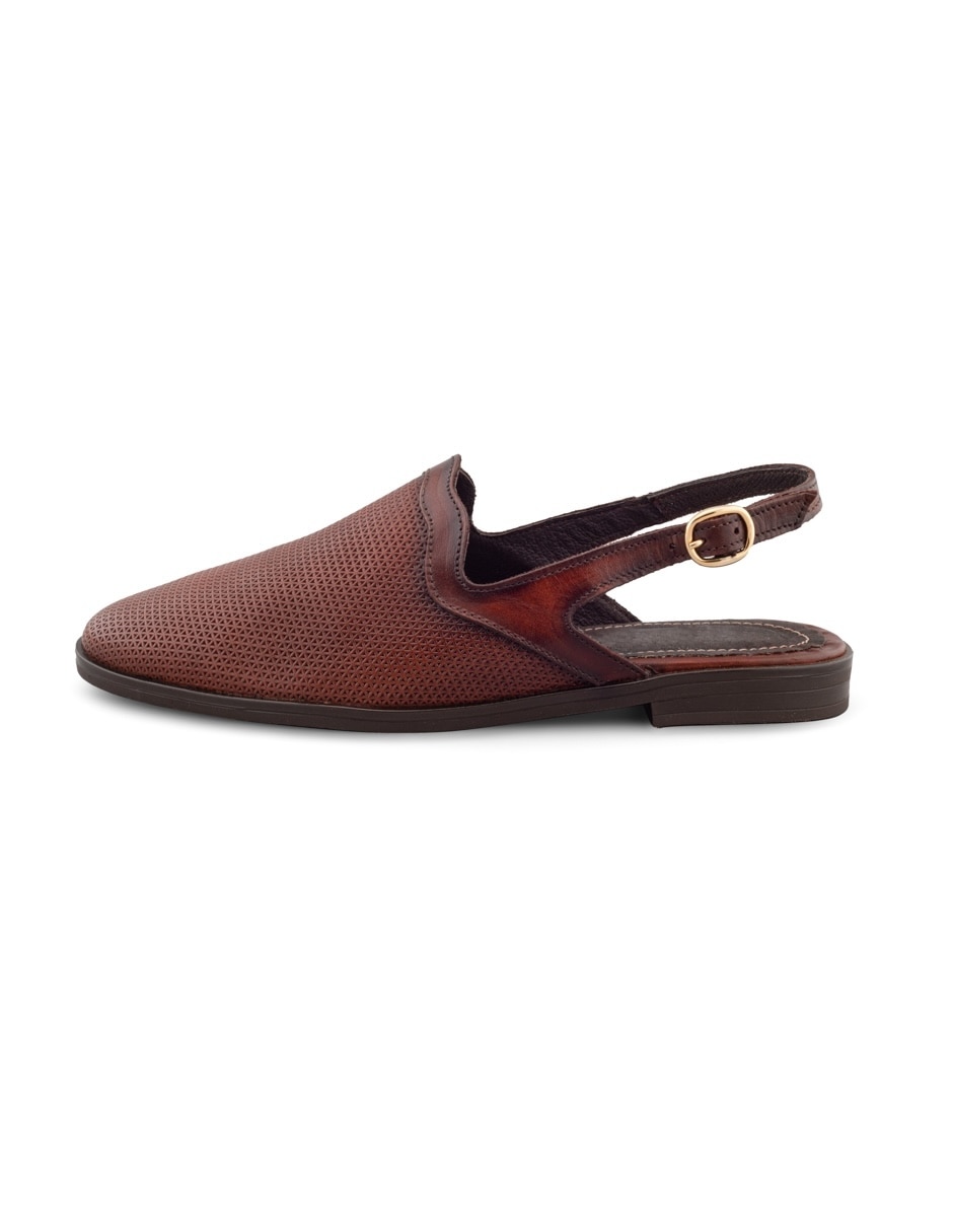 Mocasín de cuero para mujer