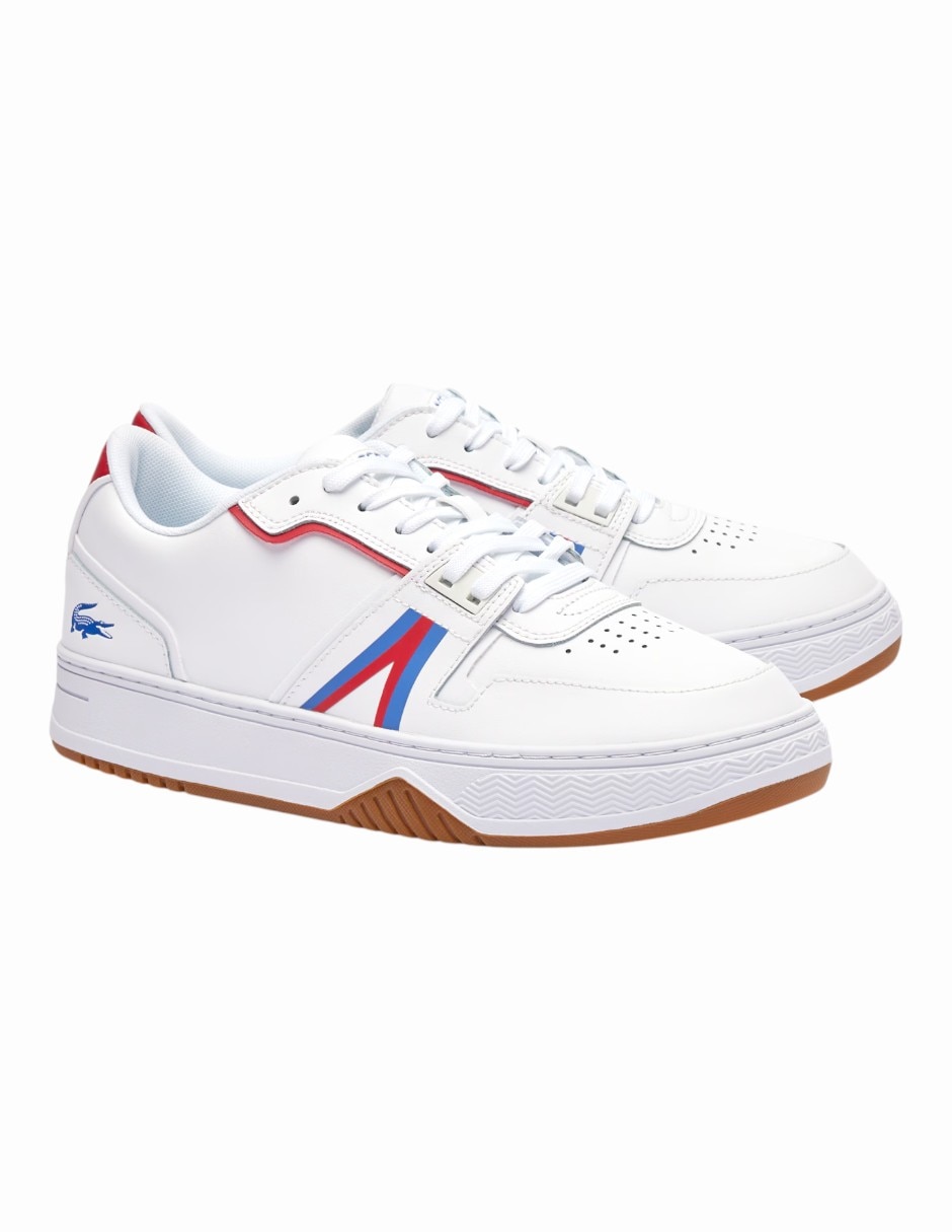 Tenis l001 leather logo sneakers para hombre 2