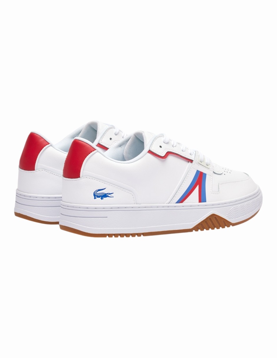 Tenis l001 leather logo sneakers para hombre 3