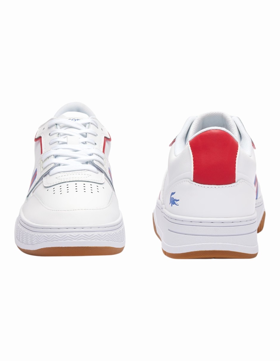Tenis l001 leather logo sneakers para hombre 5