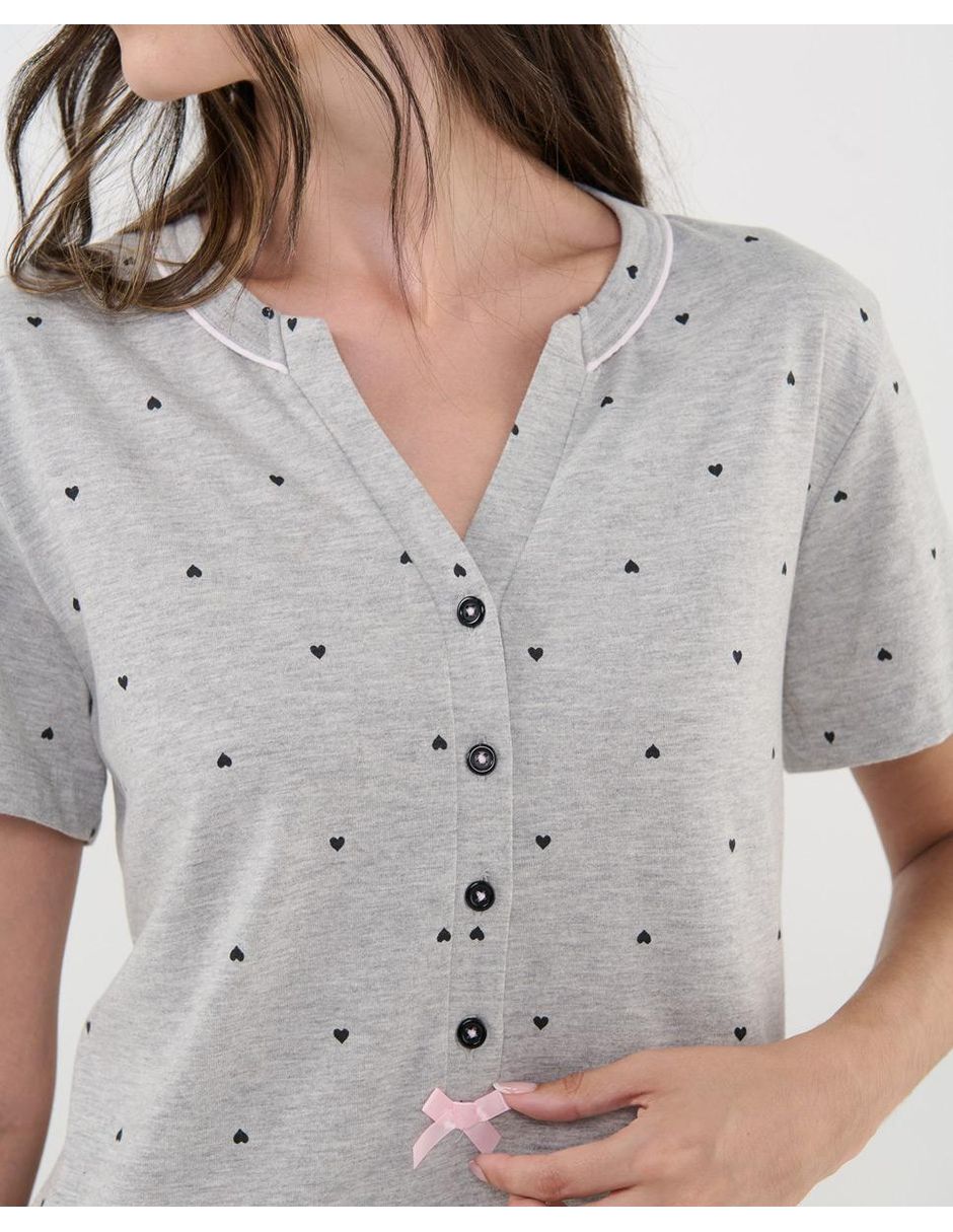 Camisón lohe estampado impreso de algodón