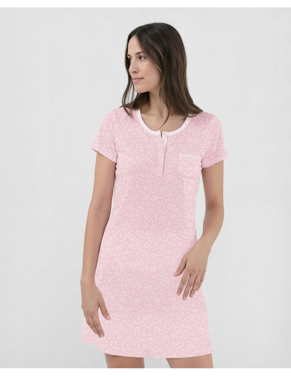 Camisón lohe estampado floral de algodón