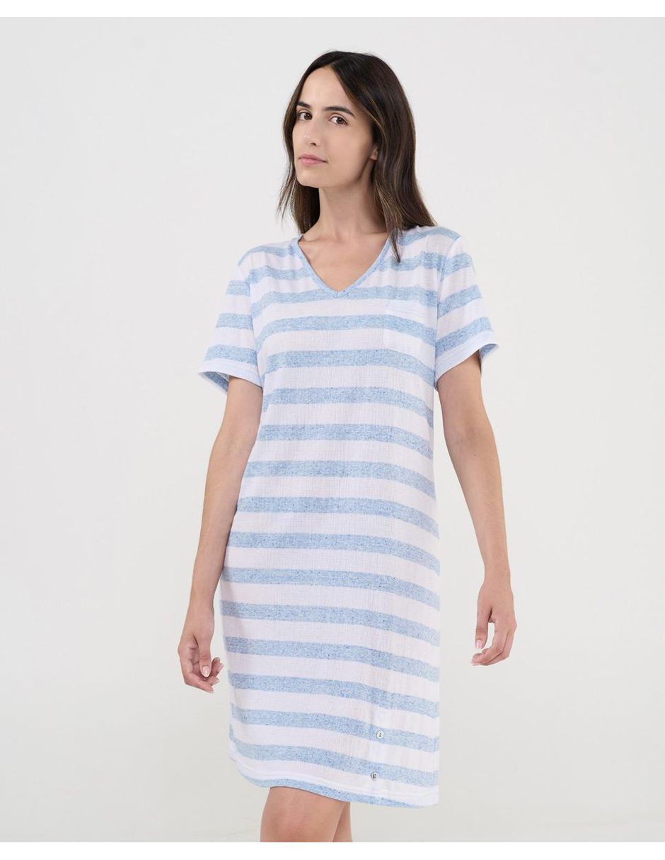 Camisón lohe estampado a rayas