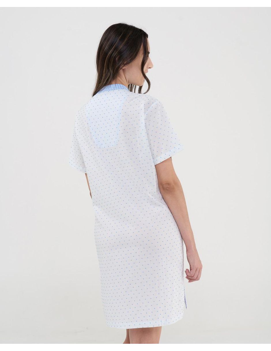 Camisón lohe estampado lunares de algodón