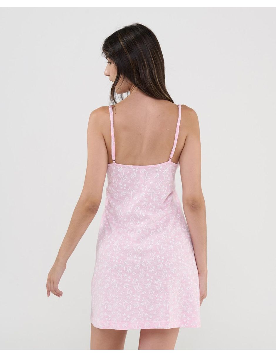 Camisón lohe estampado floral de algodón