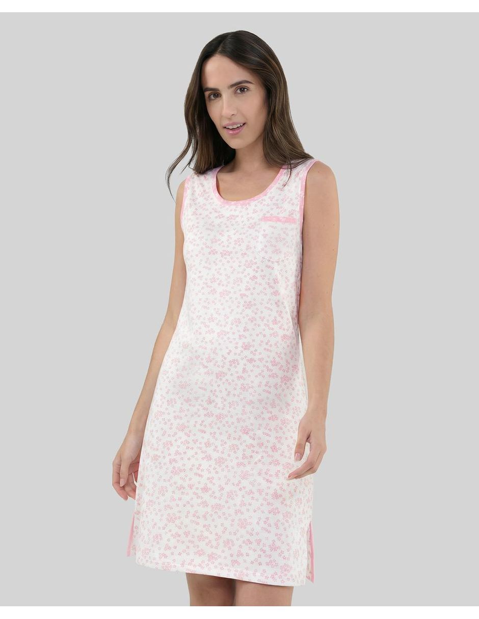 Camisón lohe estampado floral de algodón