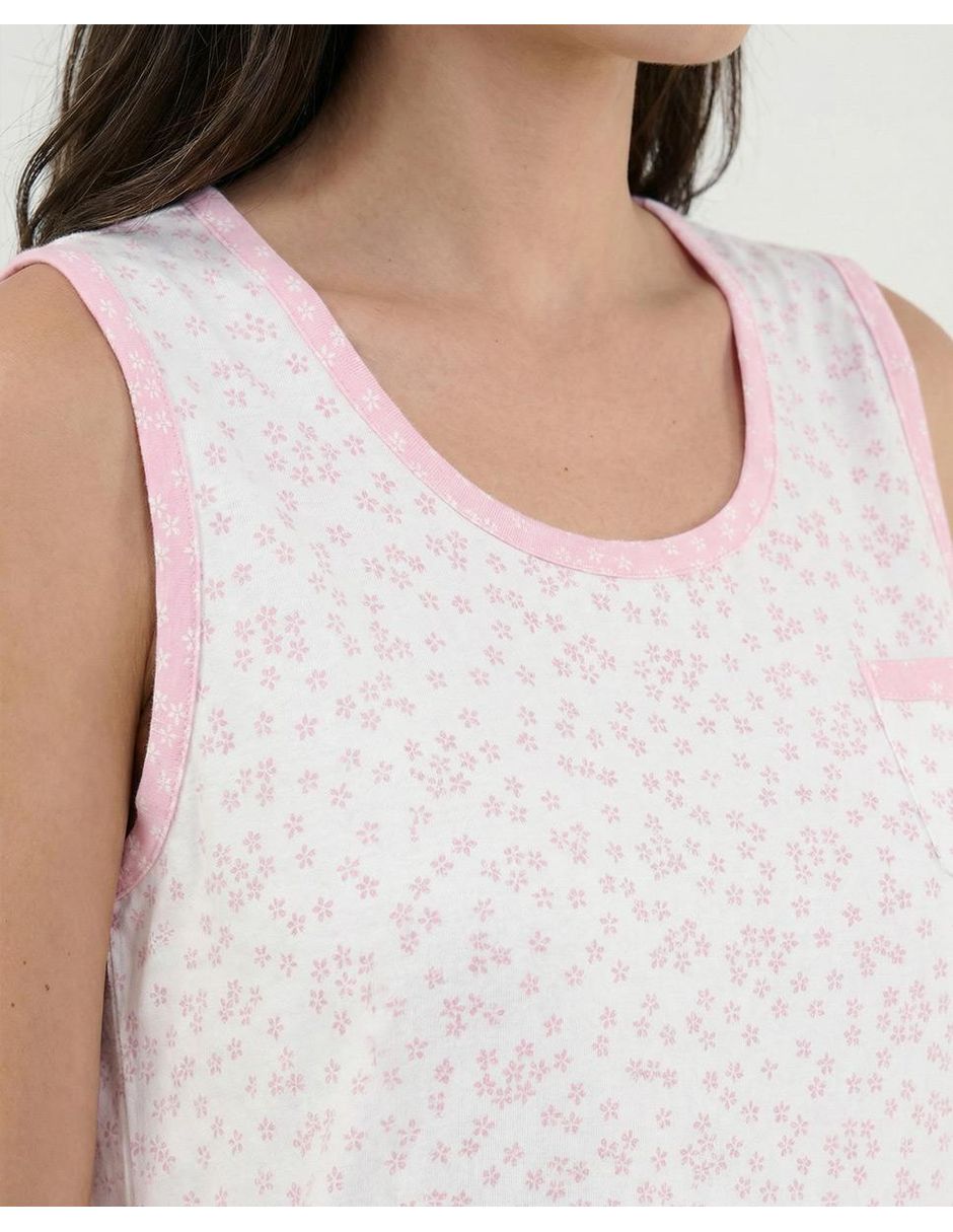 Camisón lohe estampado floral de algodón