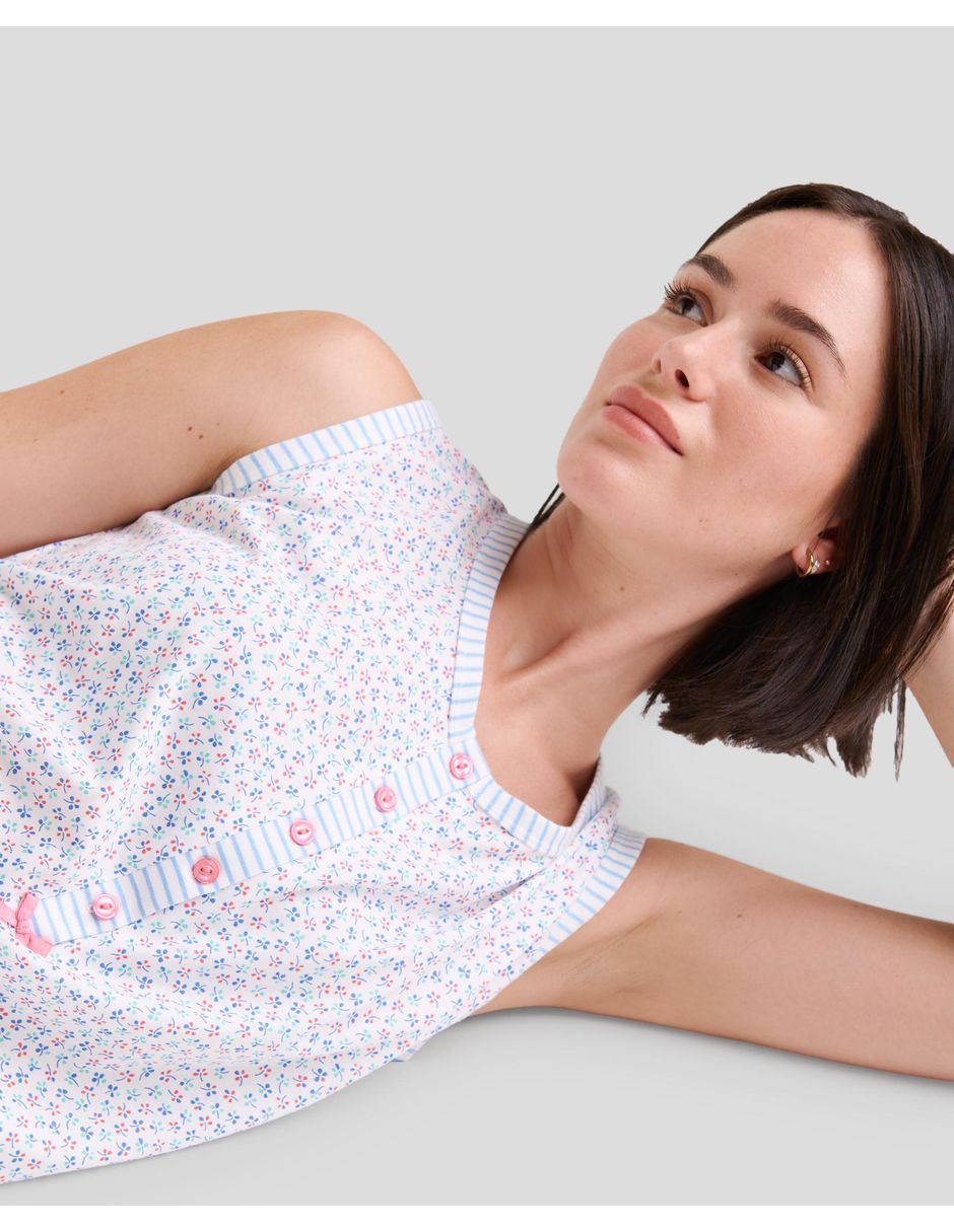 Camisón Lohe floral de algodón