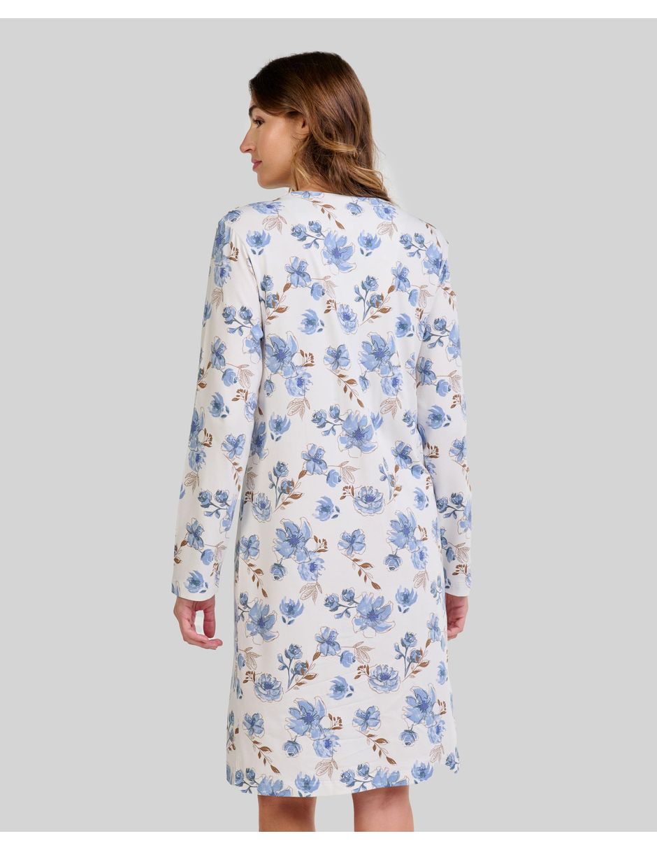 Camisón lohe estampado floral de algodón