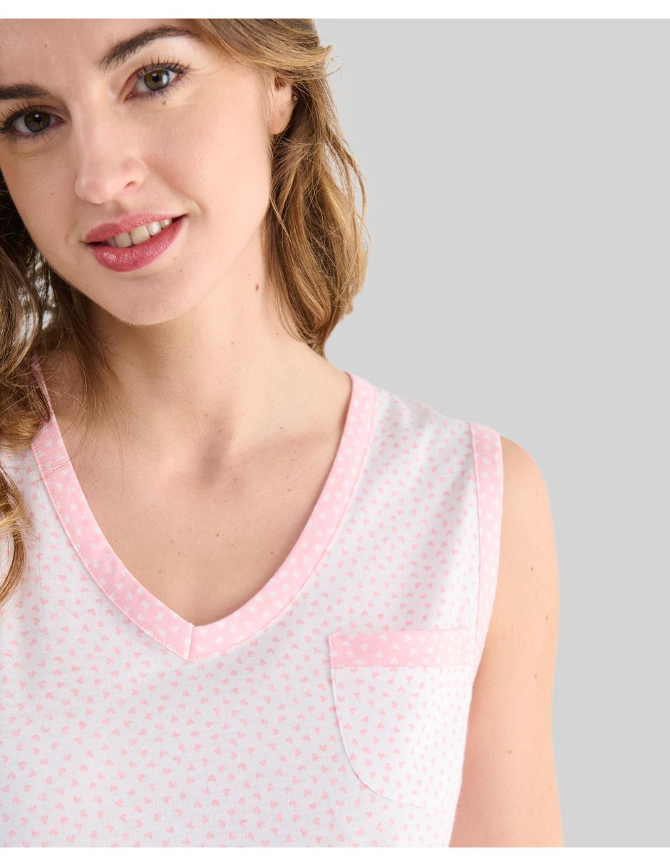 Camisón lohe estampado impreso de algodón