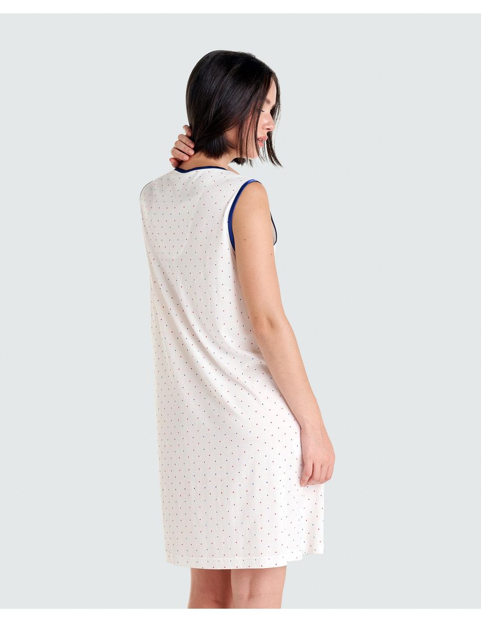 Camisón lohe estampado lunares de algodón