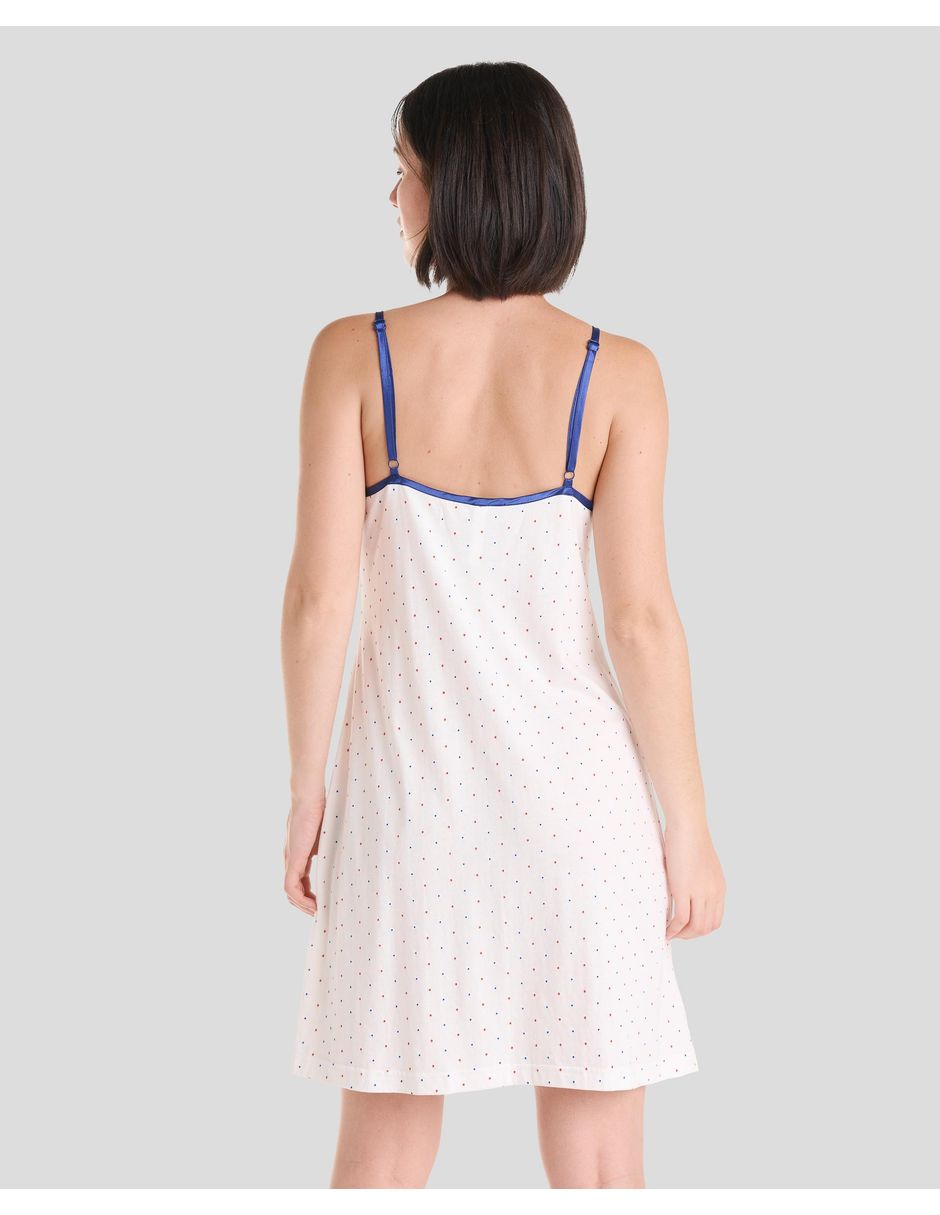 Camisón lohe estampado lunares de algodón