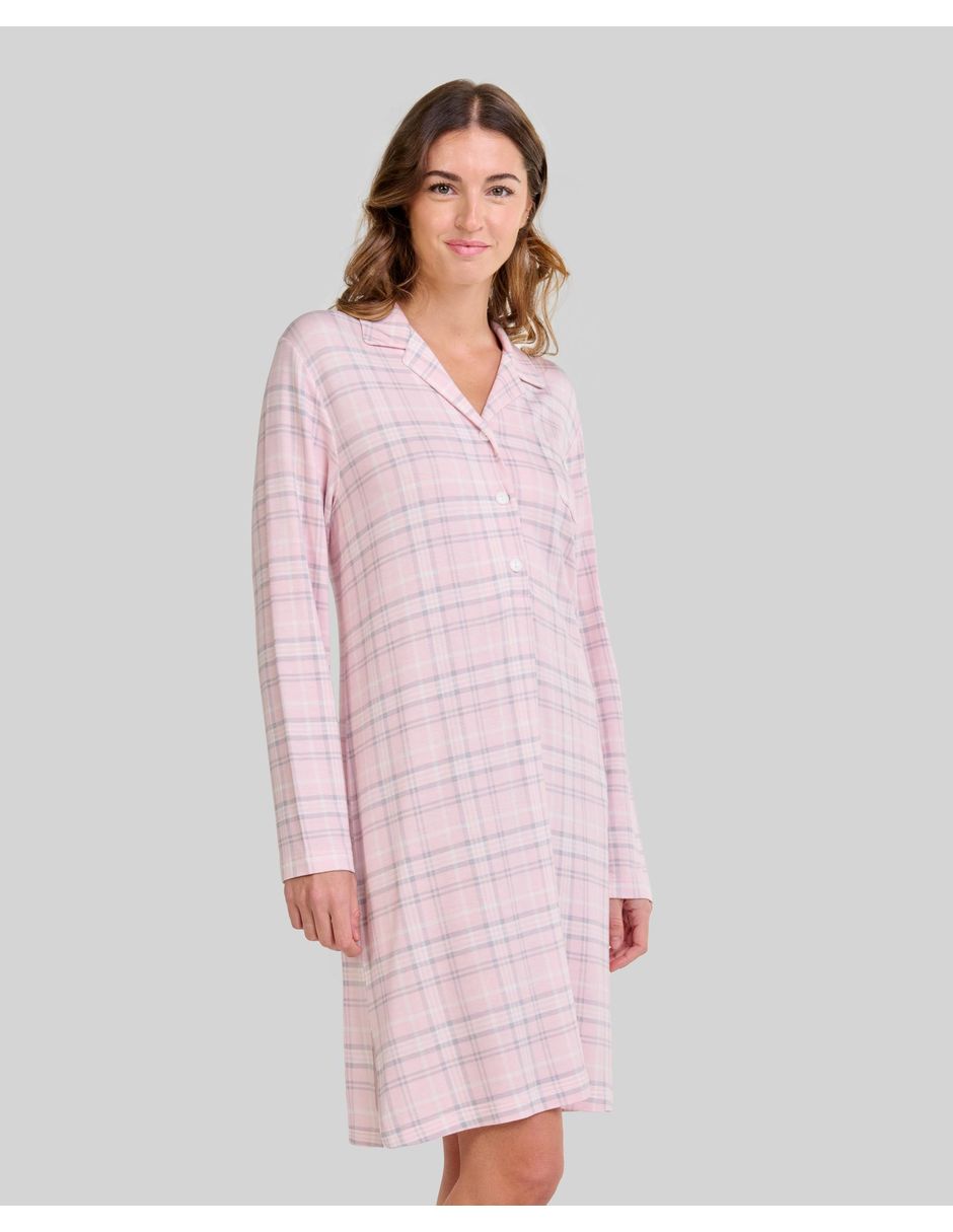 Camisón lohe estampado a cuadros