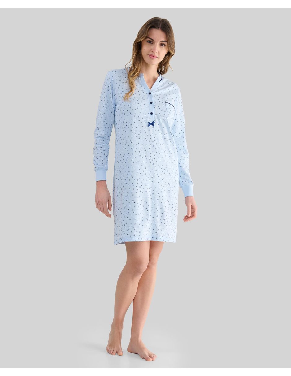Camisón lohe estampado floral de algodón