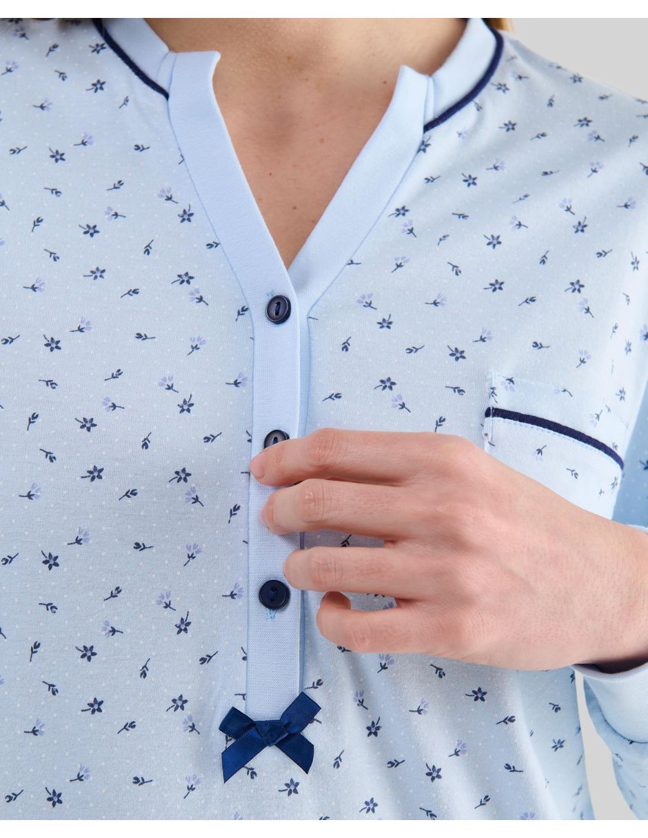 Camisón lohe estampado floral de algodón