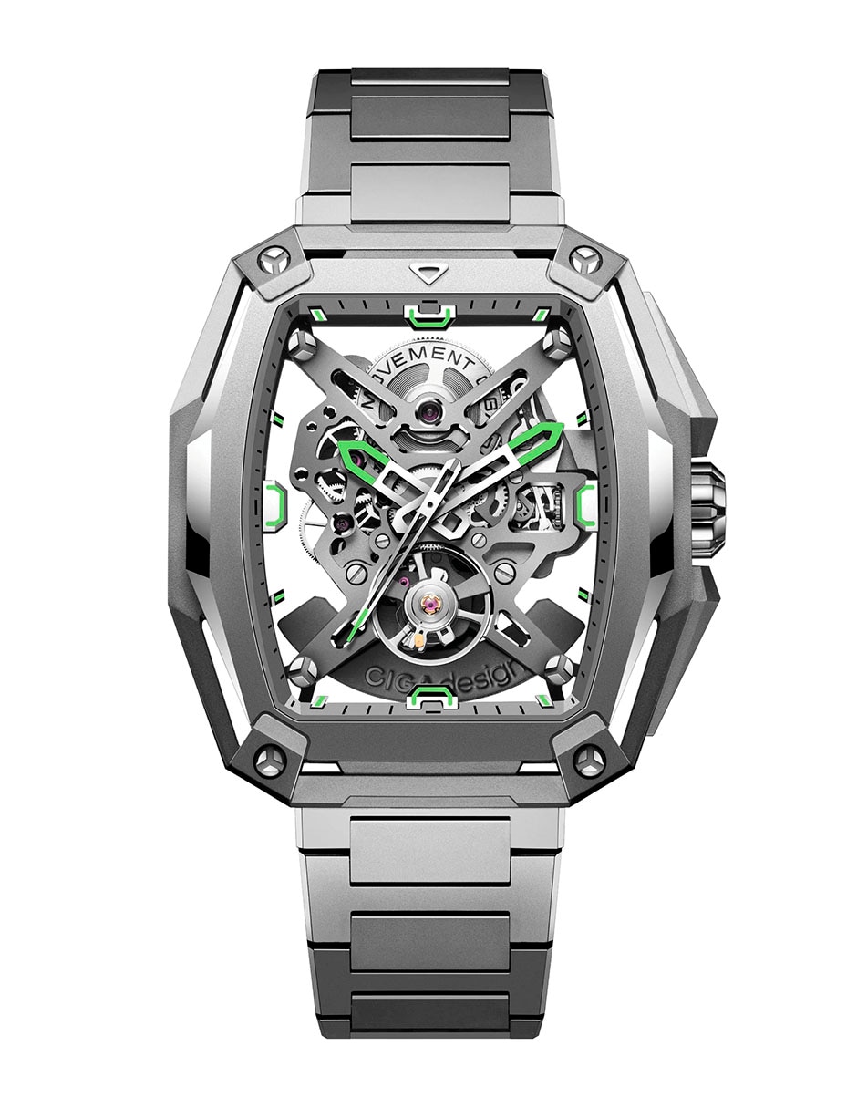 Reloj pulsera Ciga Design Hunter Titanio para hombre Z041-TT01-1T