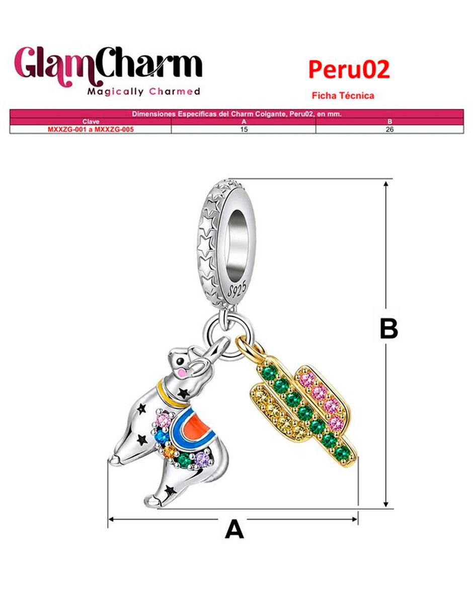 Charm para pulseras de semicircular 6