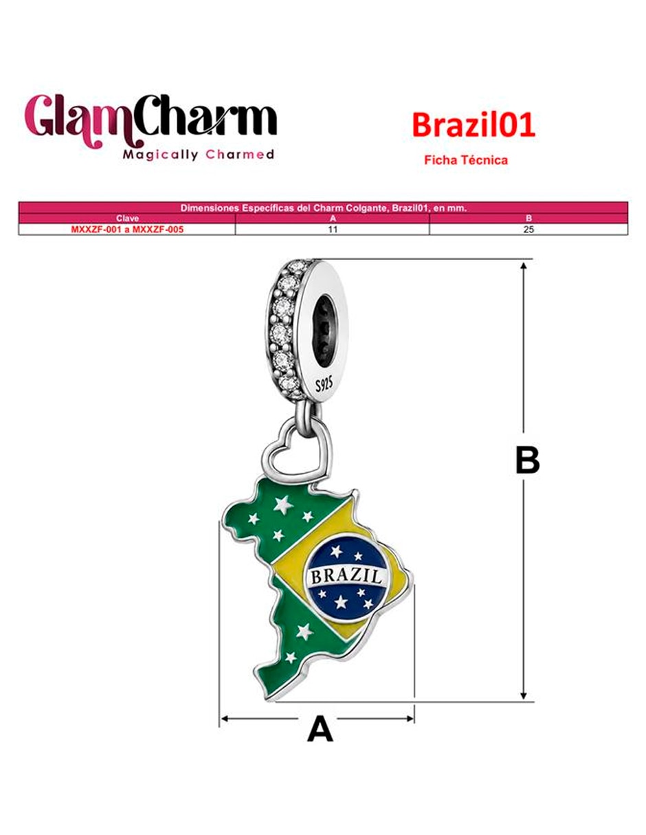 Charm para pulseras de semicircular 4