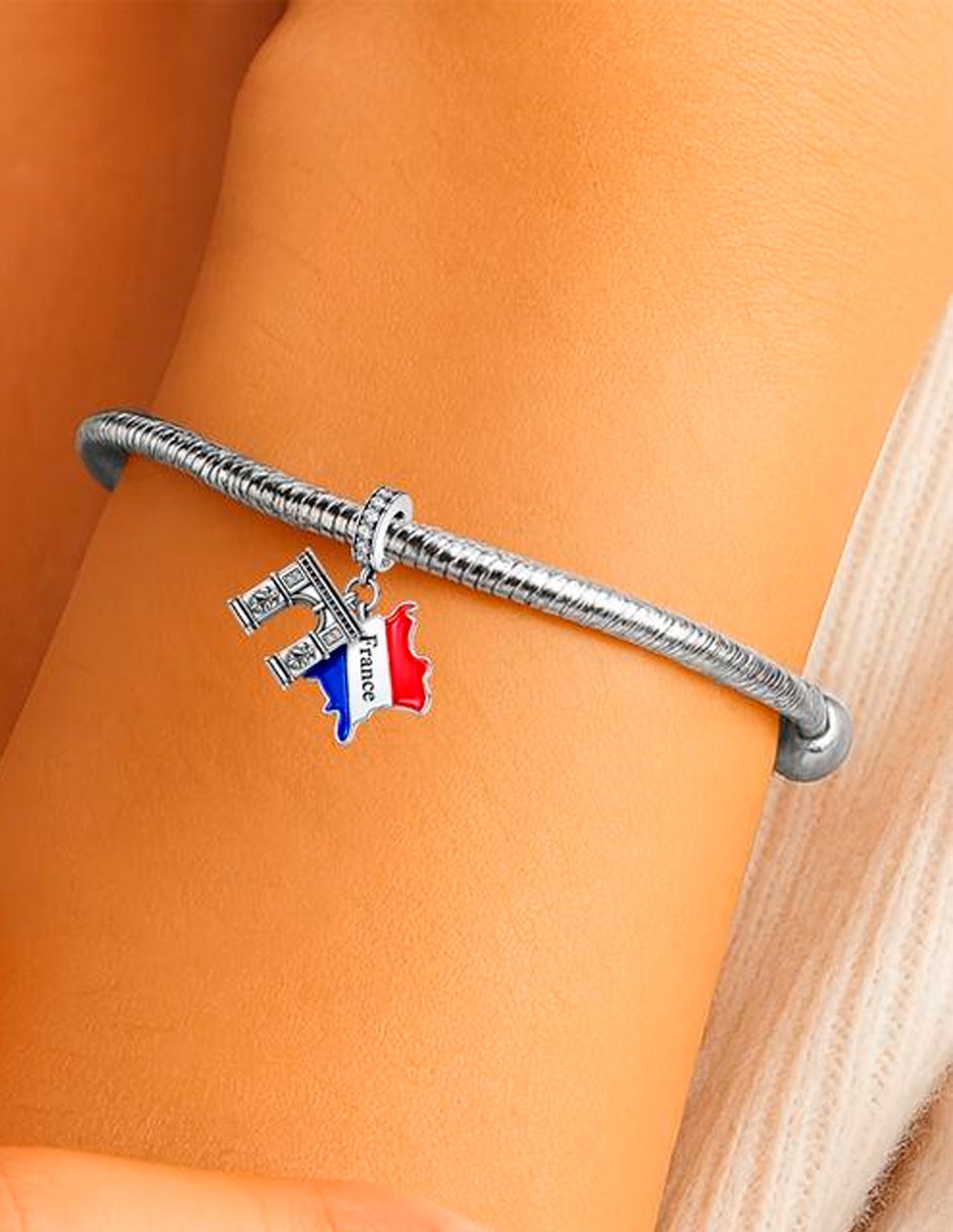 Charm para pulseras glamcharm de semicircular