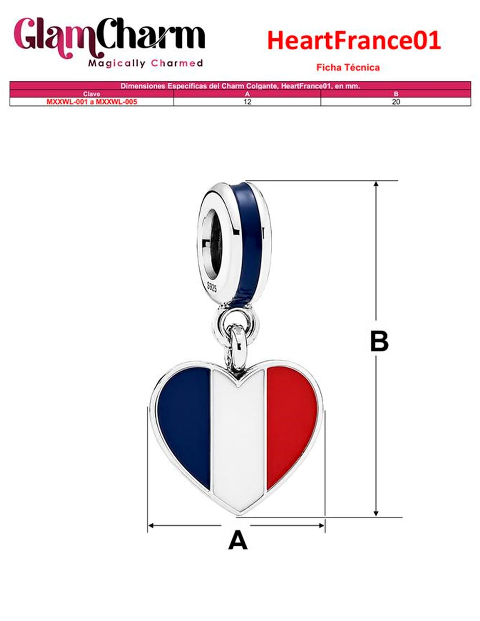 Charm para calzado glamcharm de semicircular