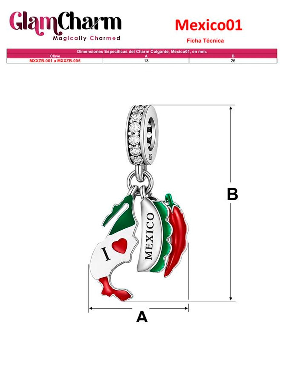 Charm para agujeta de semicircular 6