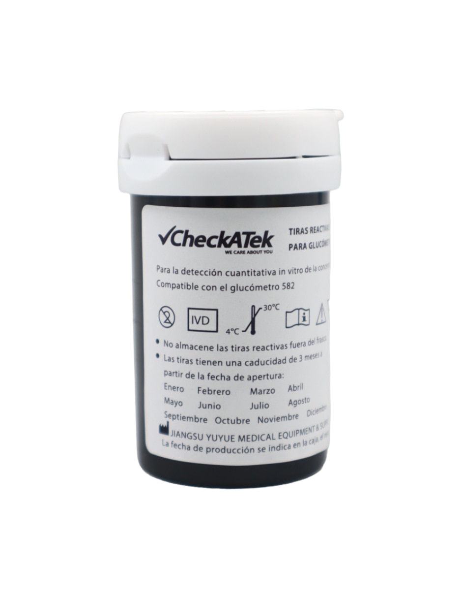 Tiras reactivas para glucosa Checkatek