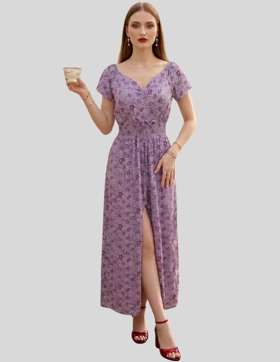 Vestido midi casual para mujer