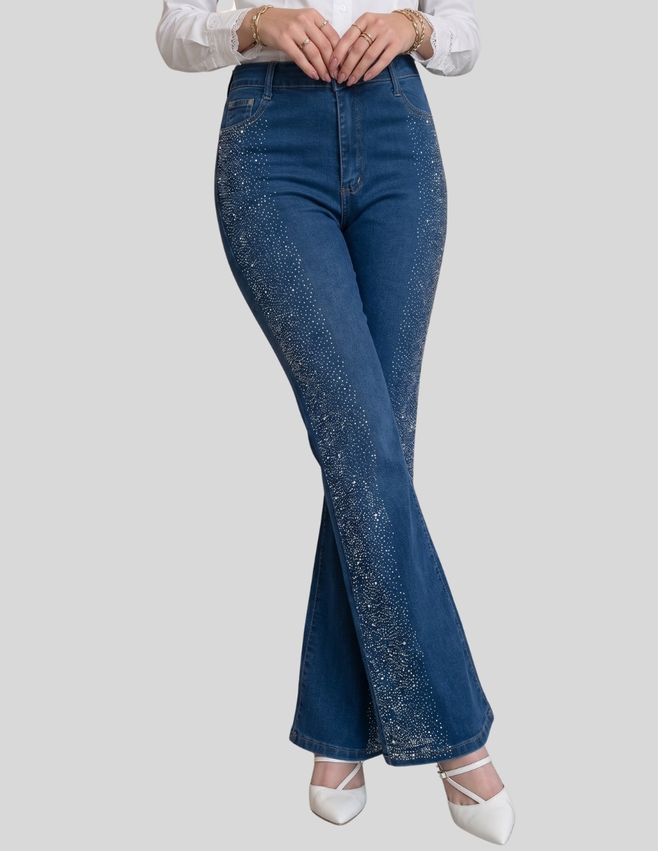 Pantalón flare Malabis acampanado para mujer