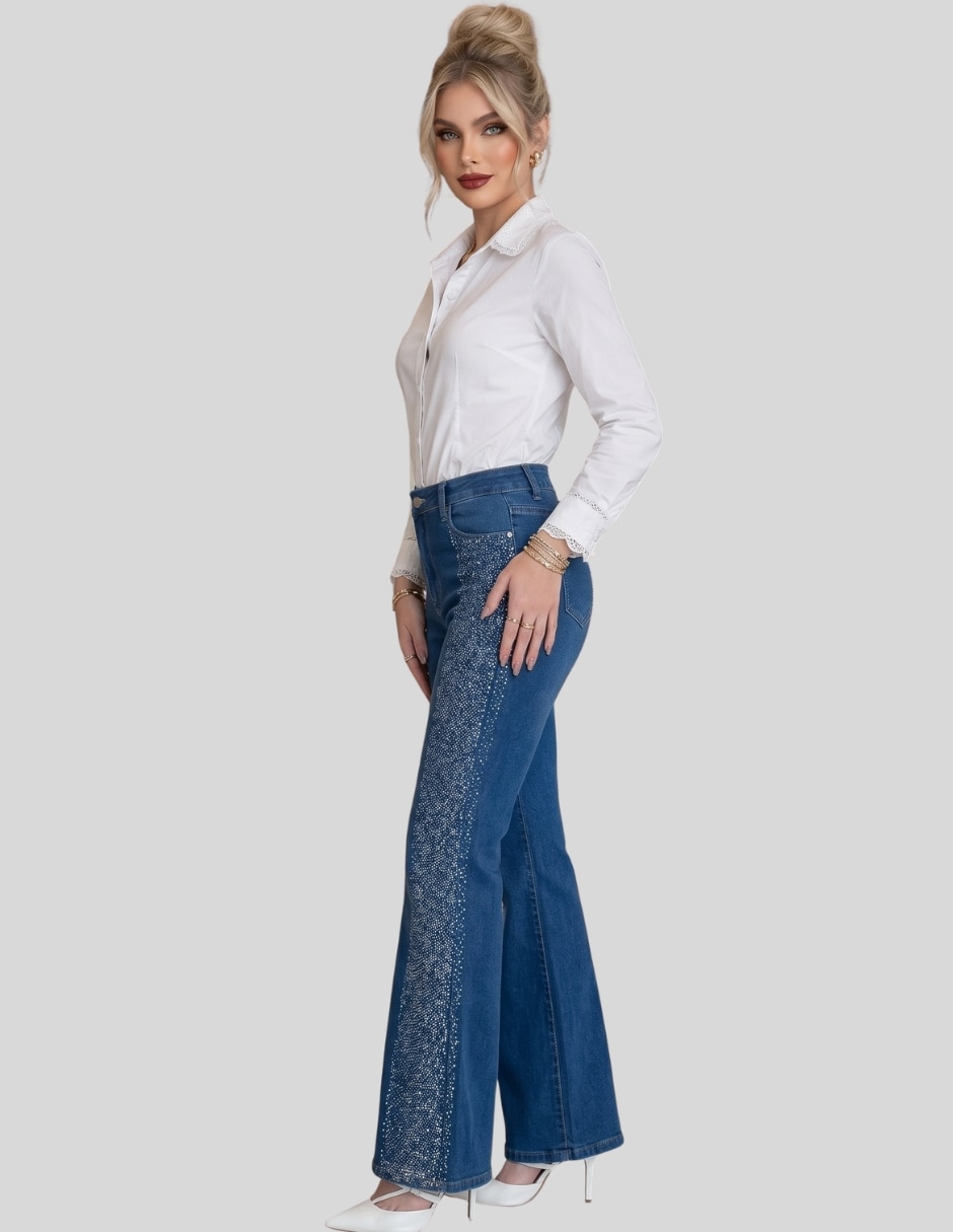 Pantalón flare Malabis acampanado para mujer