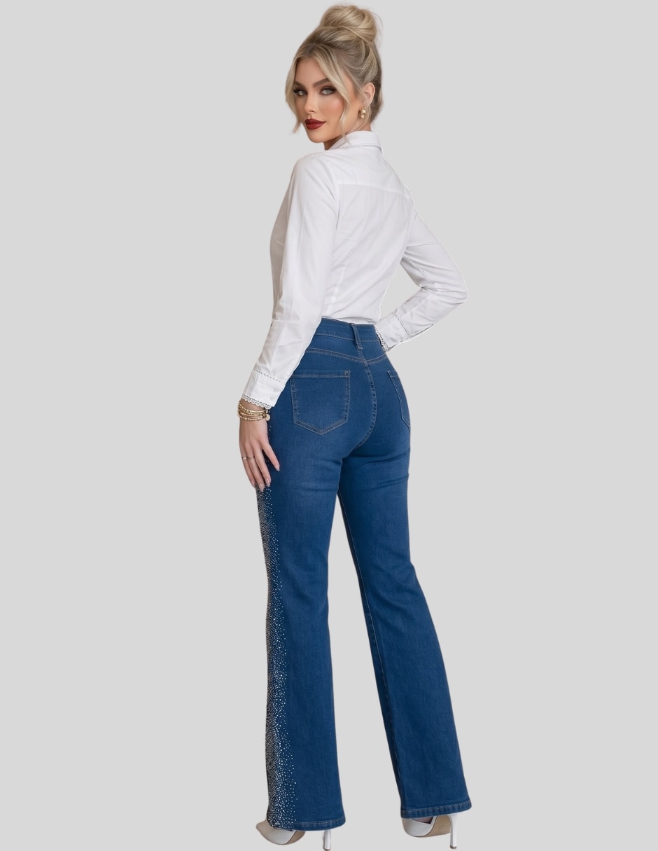 Pantalón flare Malabis acampanado para mujer