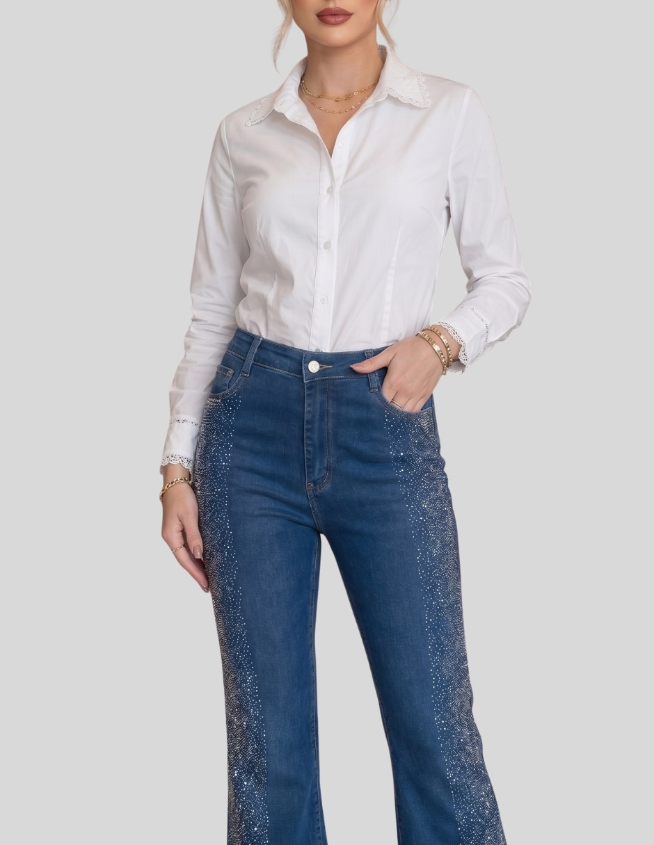 Pantalón flare Malabis acampanado para mujer