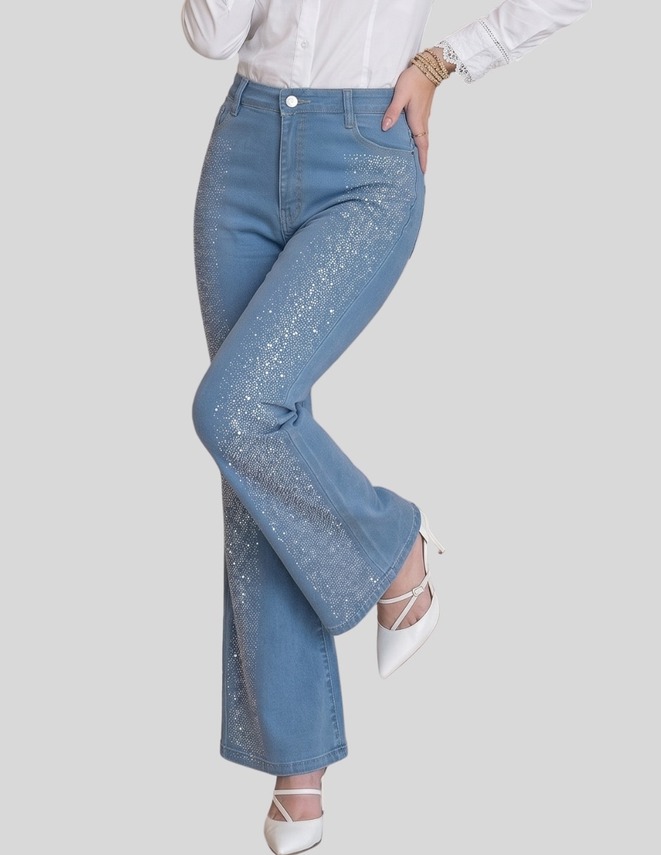 Pantalón flare acampanado para mujer