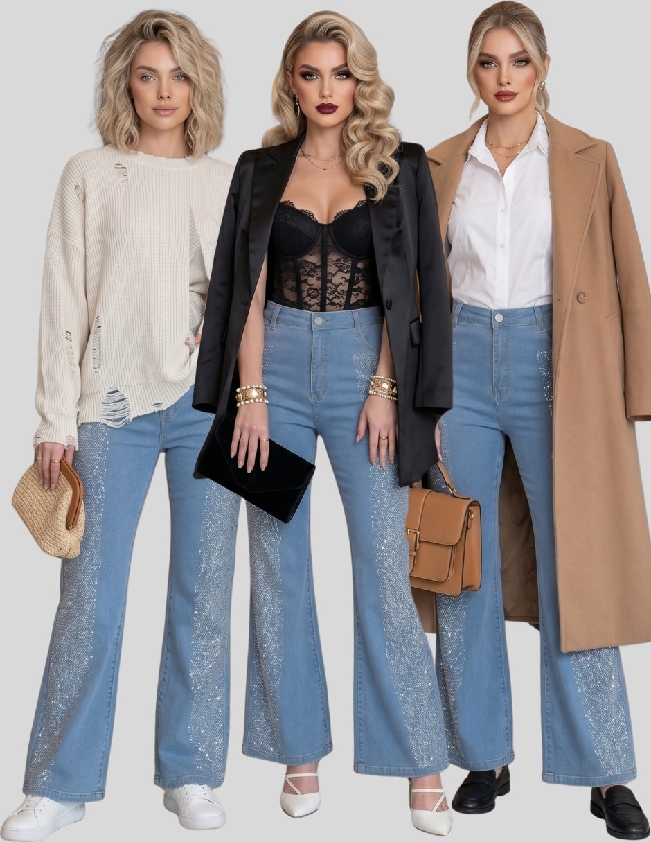 Pantalón flare acampanado para mujer 4